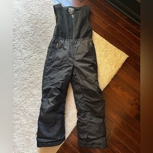 Boys Black Snow Bibs - 6